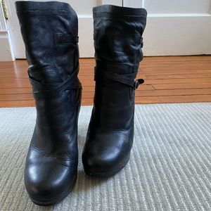 UGG Black Booties with Fleece-lined Upper. Size 7.5